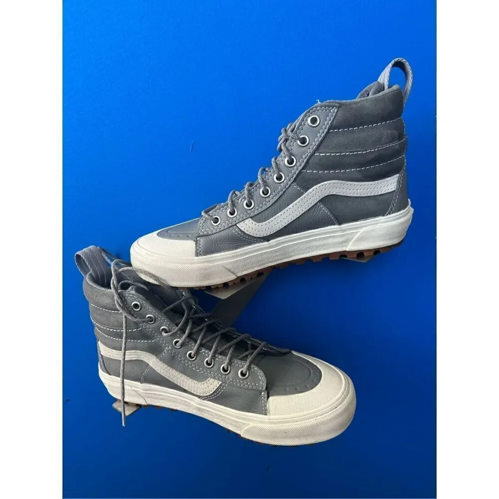 Vans off the wall high tops gray shoes M 8 W 9.5
